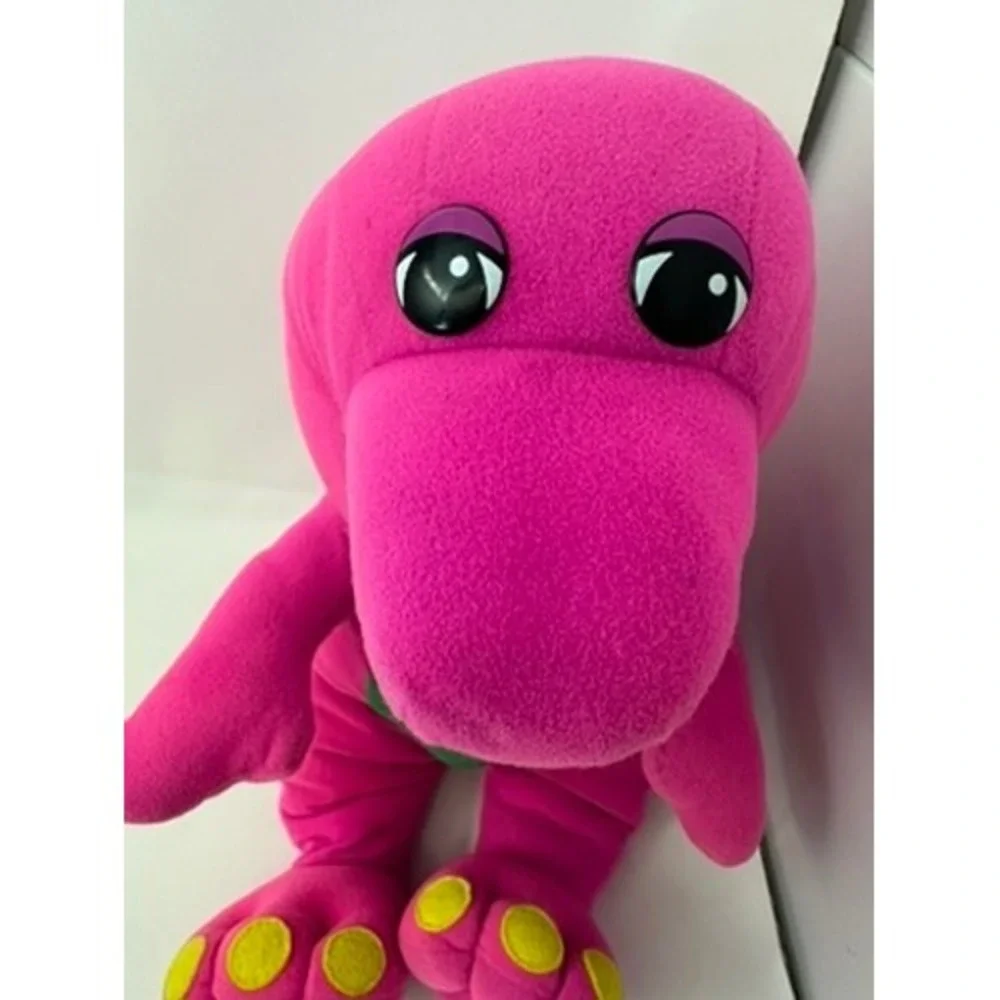 Vintage Barney the Dinosaur Playskool Purple Green Talking Toy 90s Retro